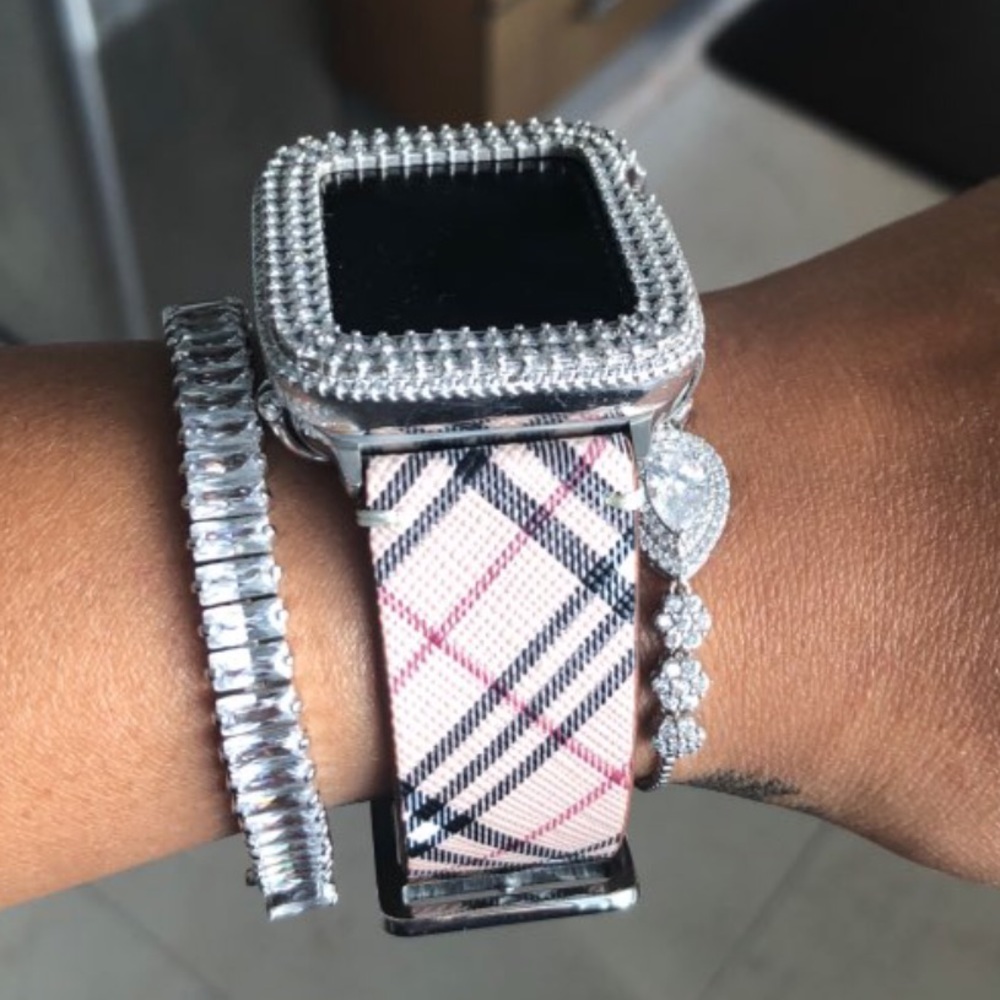 Plaid printed Patterned Apple Watch band